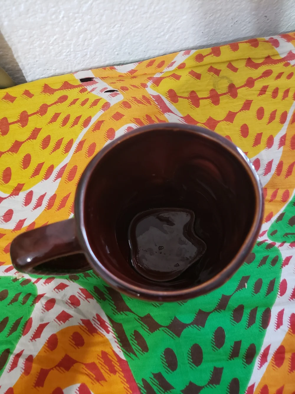 Tiki Mug brown carved